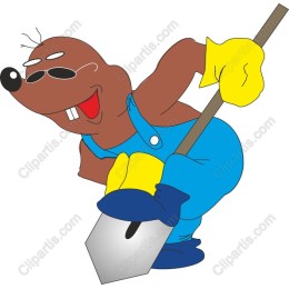 Cheerful Cartoon Mole
