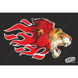 Roaring Flame Lion