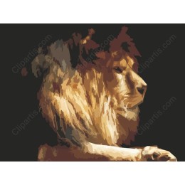 Majestic Polygonal Lion