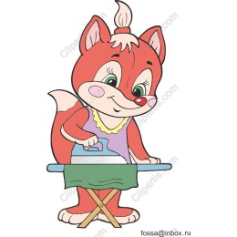 Cheerful Fox Ironing