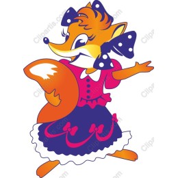 Charming Fox with Polka Dot Bows