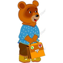 Cheerful Bear with Briefcase