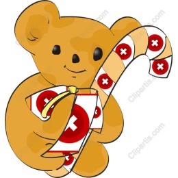 Teddy Bear with Candy Cane