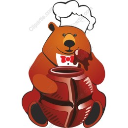 Chef Bear with Honey Jar
