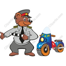 Charming Bear Traffic Officer