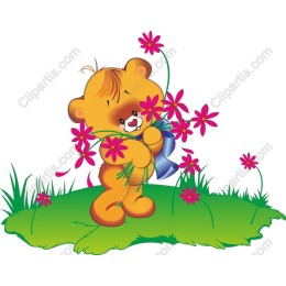 Cuddly Bear with Flowers