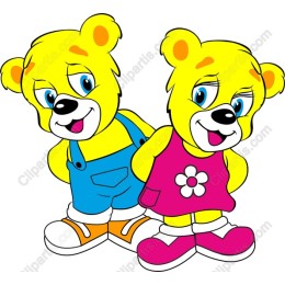 Cute Cartoon Bear Duos