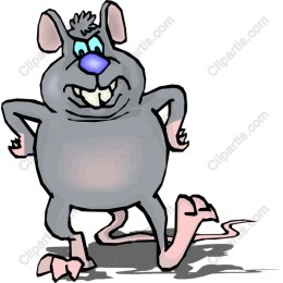 Chubby Cartoon Grey Mouse