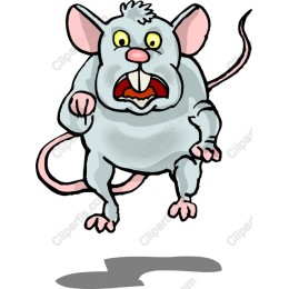 Playful Cartoon Gray Mouse
