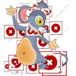 Playful Cartoon Mouse