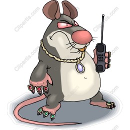 Vibrant Cartoon Rat with Attitude