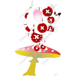 Whimsical Mouse on Mushroom