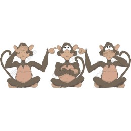 See No Evil, Hear No Evil, Speak No Evil Monkey