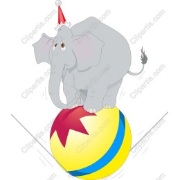 Elephant Balancing on Beach Ball
