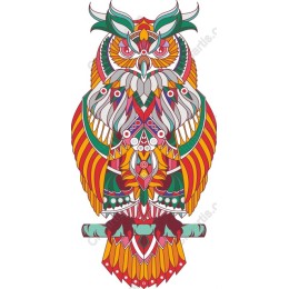 Vibrant Colorful Owl