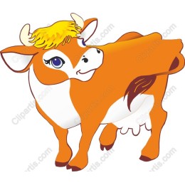 Charming Cartoon Cow