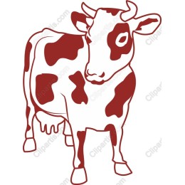 Charming Hand-Drawn Cow