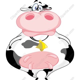 Whimsical Cartoon Cow
