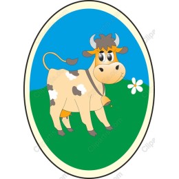 Charming Cartoon Cow
