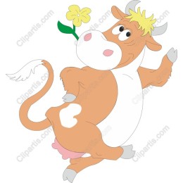 Cheerful Cartoon Cow