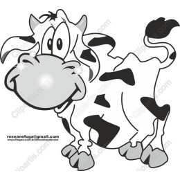 Whimsical Cartoon Cow