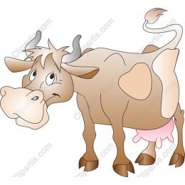 Playful Cartoon Cow