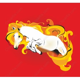 Dynamic White Horse