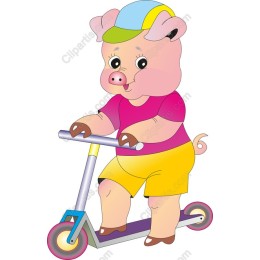 Pig on a Scooter