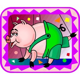 Playful Cartoon Pig