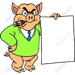 Charming Cartoon Pig