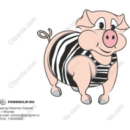 Playful Cartoon Pig