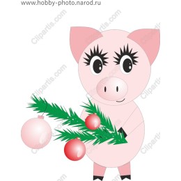 Charming Christmas Pig