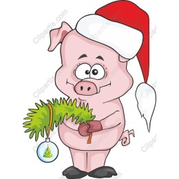Charming Christmas Pig