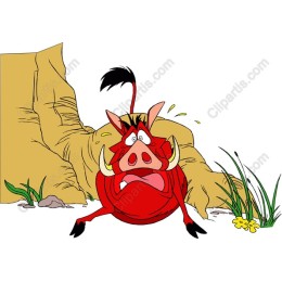 Whimsical Cartoon Wild Boar