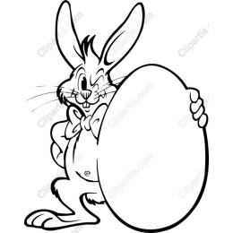 Easter Bunny with Blank Egg