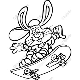 Playful Bunny Skateboard