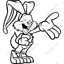 Cheerful Cartoon Rabbit
