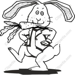 Dapper Rabbit with Carrot