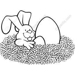 Charming Bunny Nesting Easter Egg