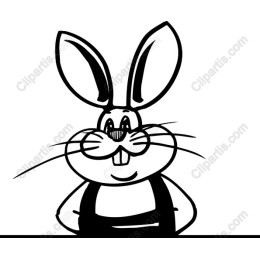 Cheerful Cartoon Rabbit