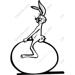 Whimsical Rabbit on Ball