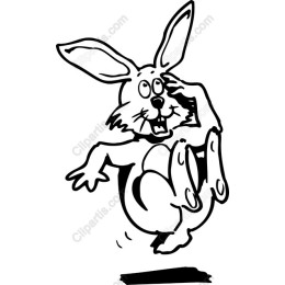Jumping Cartoon Rabbit