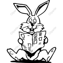 Cheerful Rabbit Reading