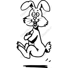 Cheerful Cartoon Rabbit