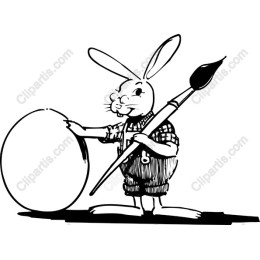 Artistic Bunny with Paintbrush