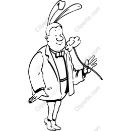 Whimsical Rabbit Magician