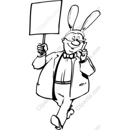 Whimsical Dapper Rabbit