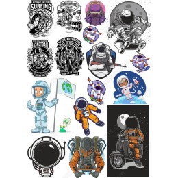 Astronaut Clipart Bundle - Cosmic