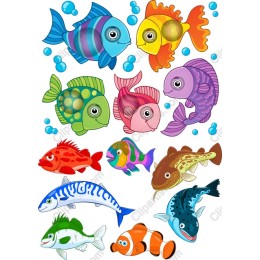 Colorful Cartoon Fish Collection