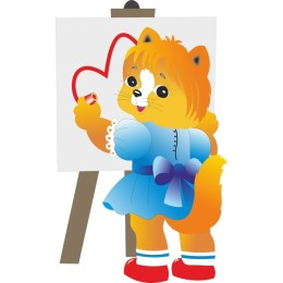 Adorable Cat Artist